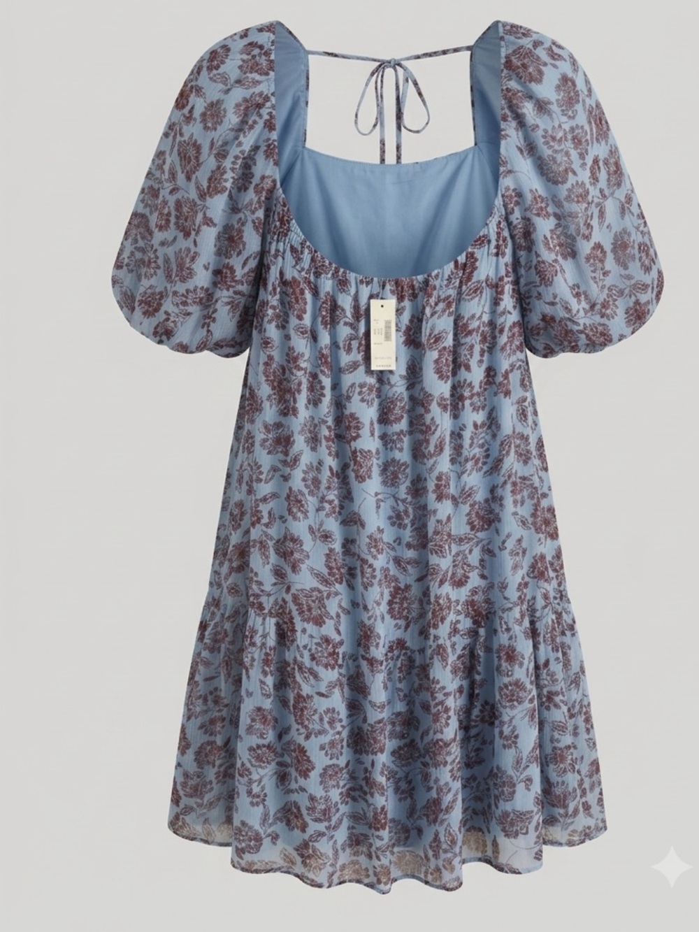 NEW Madewell Puff Sleeve Mini Dress Floral Blue
Smocked Tiered Boho 12 Prairie